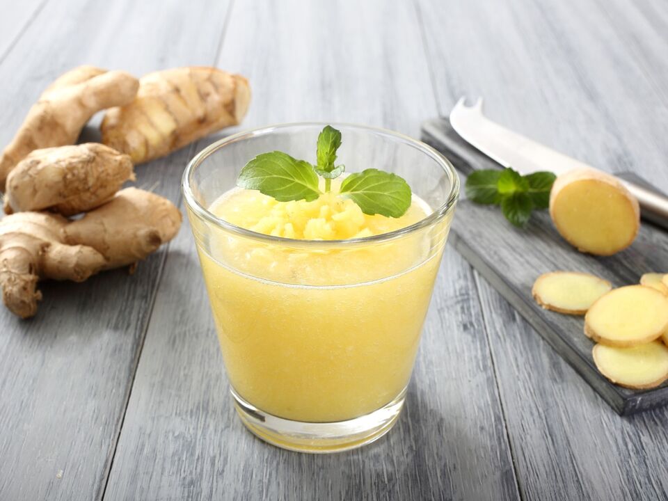 Ginger drink with mint is a delicious way to increase male potency