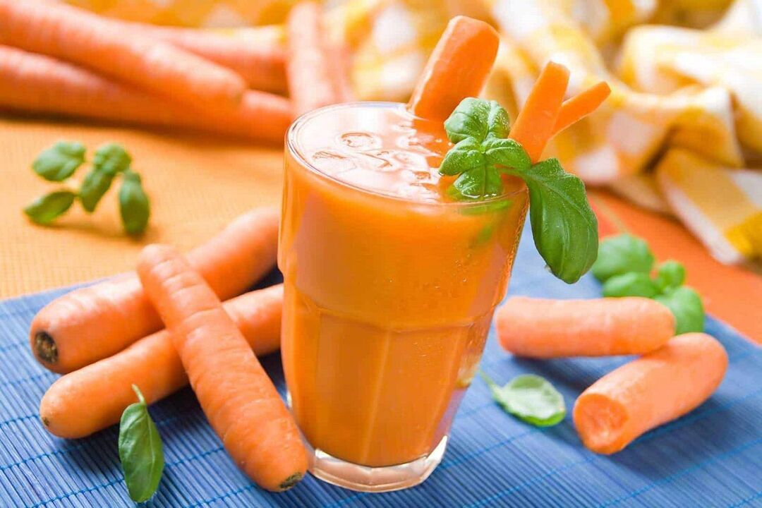 Carrot juice to increase potency