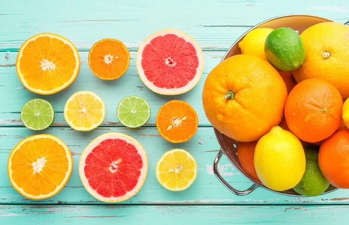 Citrus fruits and vitamin C.